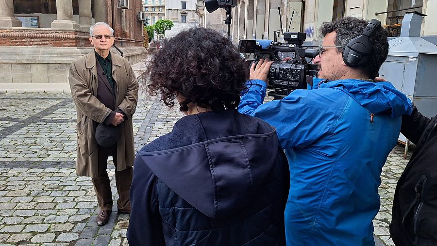 El actor Dan Puric durante la entrevista