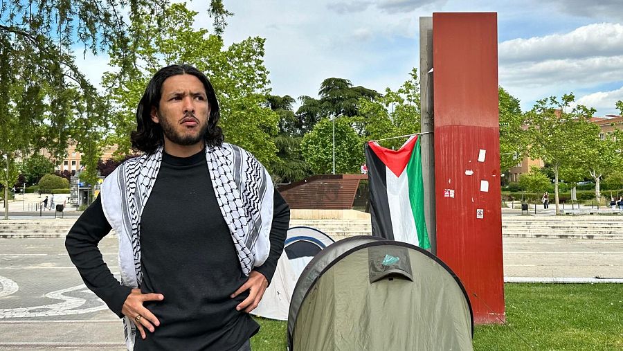 Acampada propalestina en la Complutense