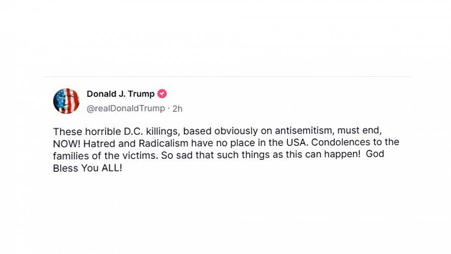 Asesinan a dos empleados de la embajada de Israel en Washington: Trump culpa al 