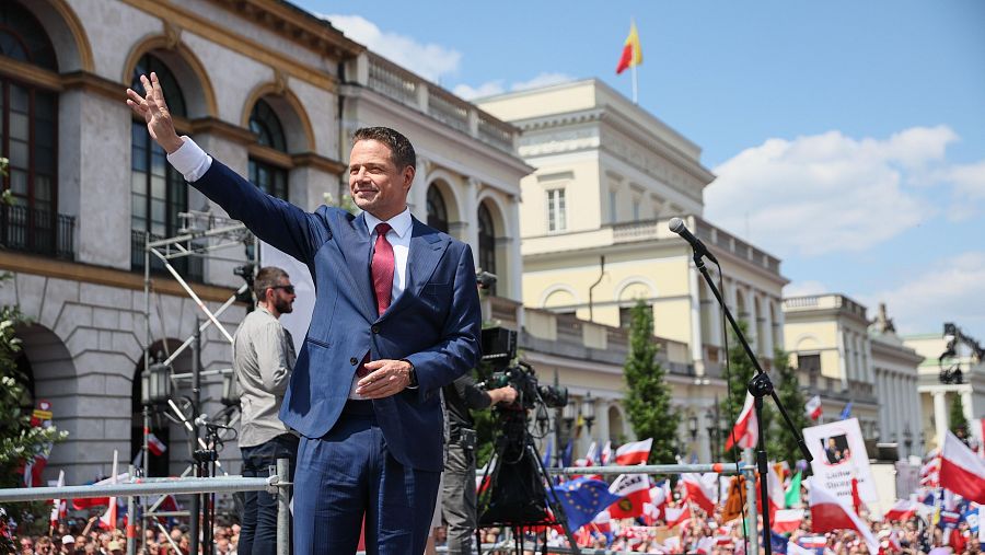 El alcalde de Varsovia y candidato de la Coalición Cívica, Rafał Trzaskowski