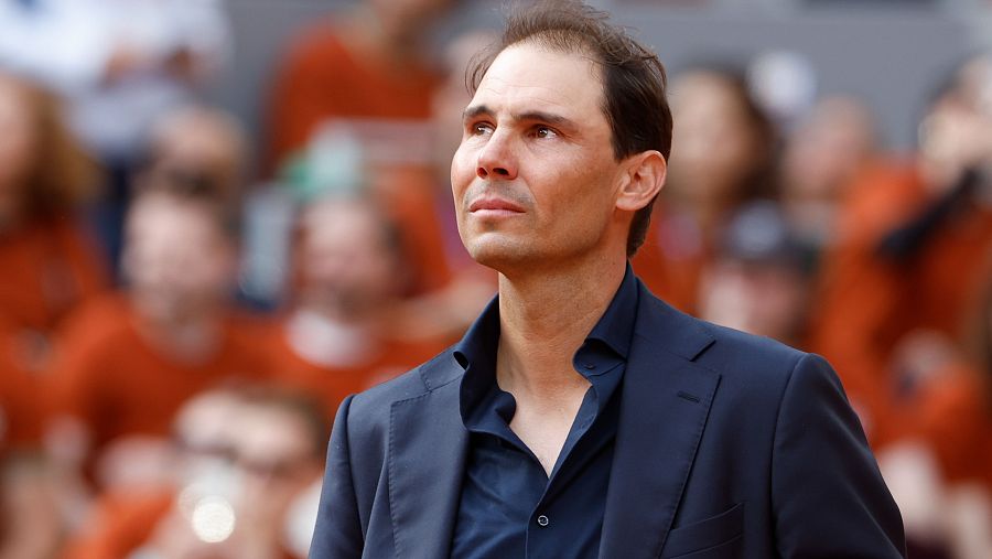 Nadal el día de su homenaje en Roland Garros