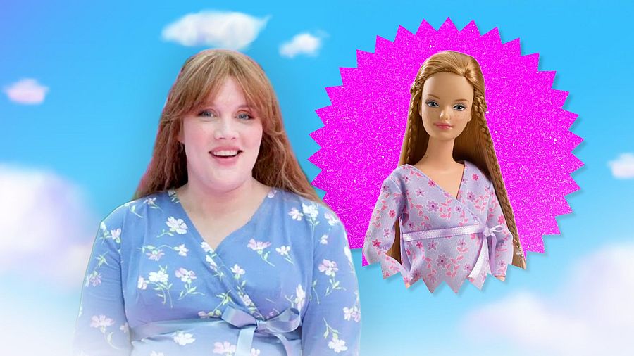 Midge embarazada, interpretada por Emerald Fennell