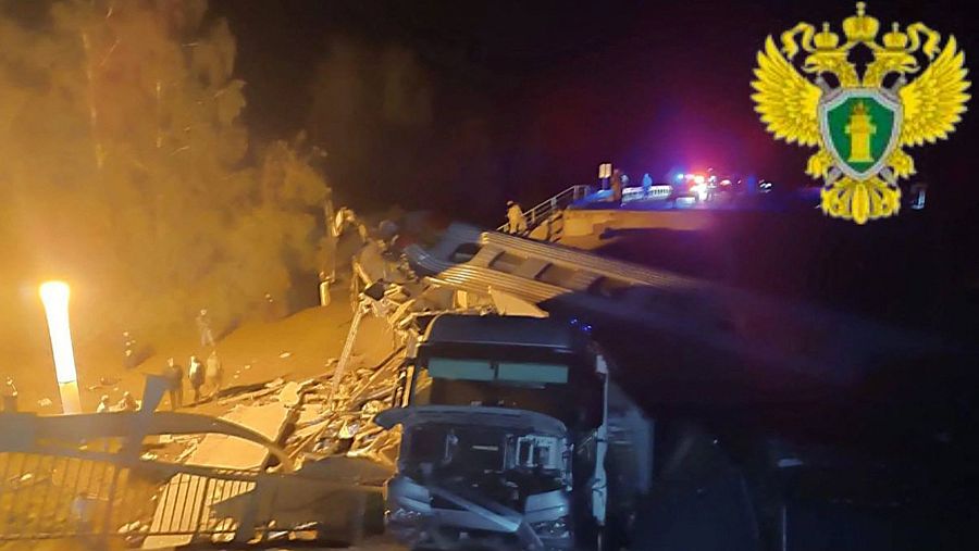 Al menos siete muertos y varios heridos tras el derrumbe de un puente en Briansk
