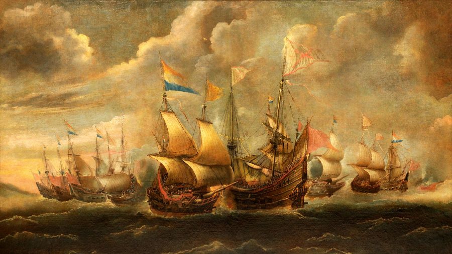 Combate naval entre españoles y holandeses