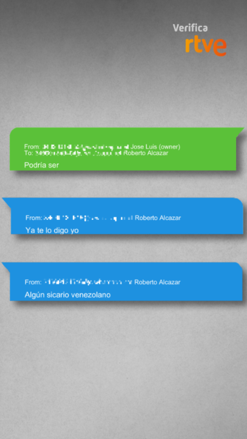 Intercambio de mensajes en los que se habla de un 