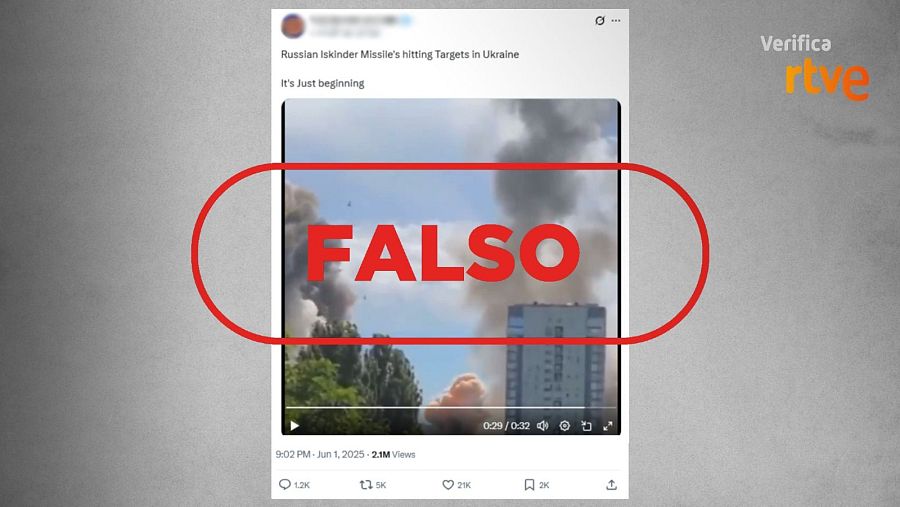 Mensaje que difunde un vídeo de 2024 y lo presenta como actual / VerificaRTVE