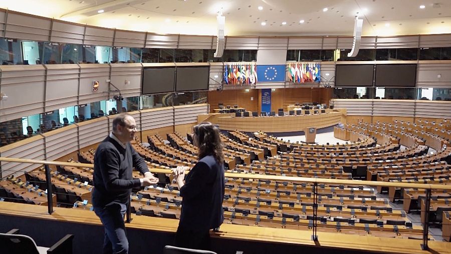 César Luena en el Parlamento Europeo