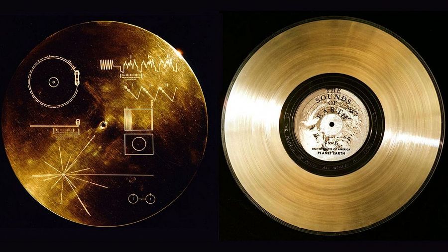 Disco de oro de las misiones Voyager.