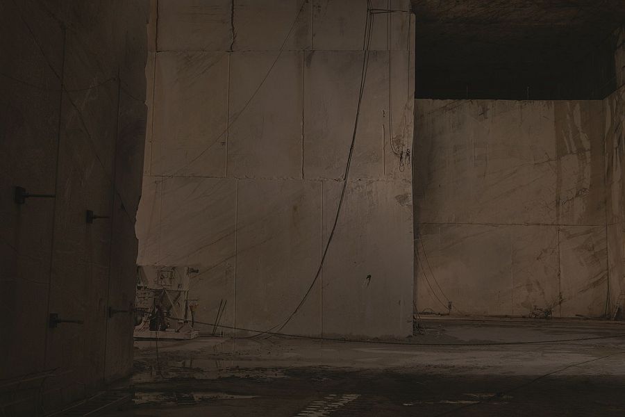 Foto en las canteras de Carrara