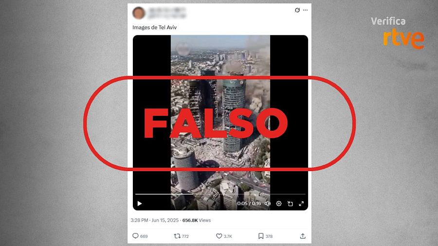 Mensaje que difunde una creación digital como si fuera un contenido real