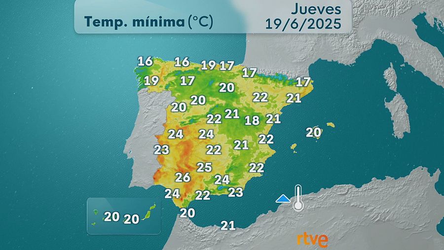 El tiempo hoy 19 de junio