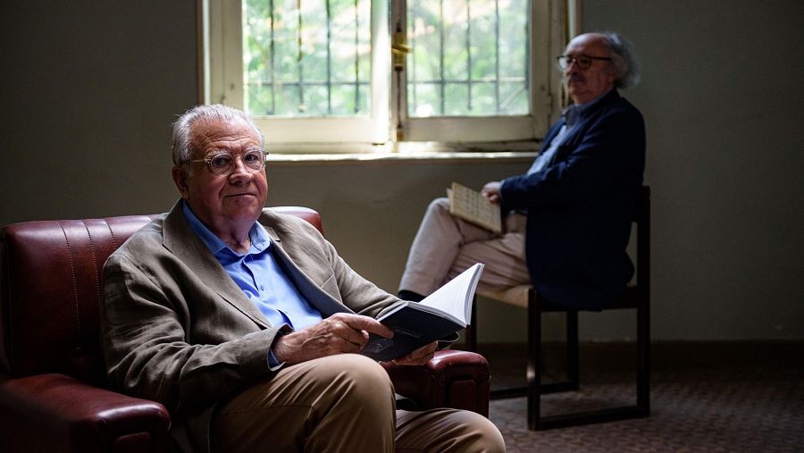 Jaime Siles y Antonio Colinas en 'Velintonia 3'.