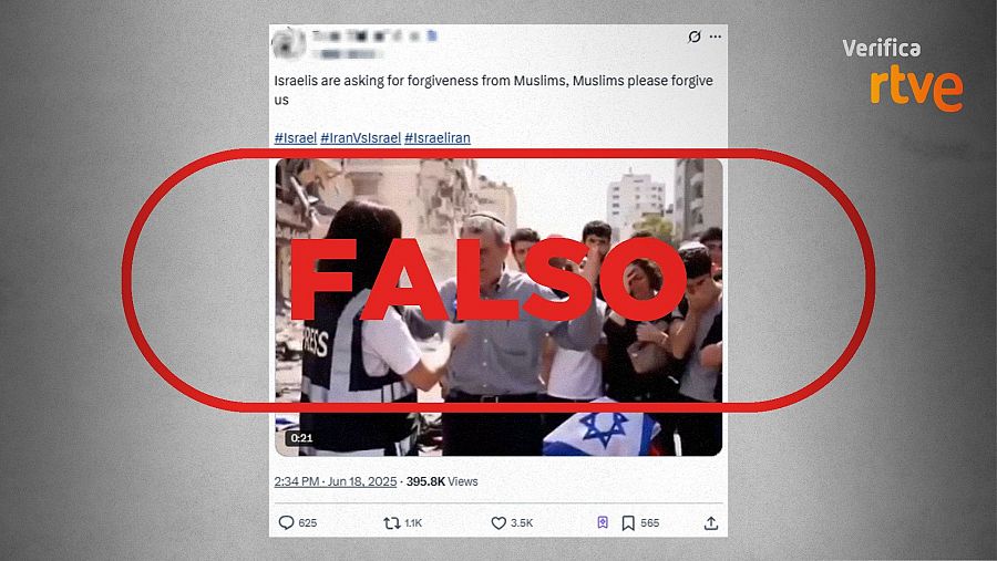 Mensaje que difunde una creación digital como si fuera un contenido real