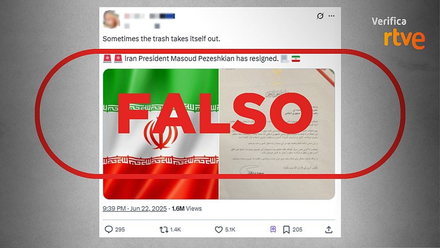 Mensaje en redes sociales que comparte una carta de dimisión falsa