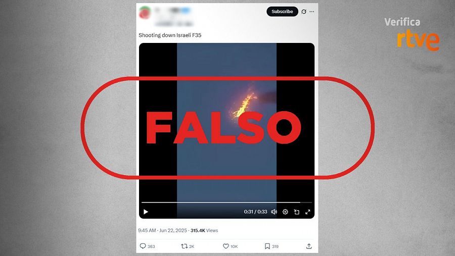 Mensaje que difunde imágenes de un videojuego y las presenta como si fueran reales