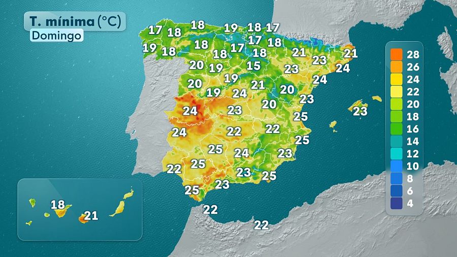 Previsión para el domingo 29