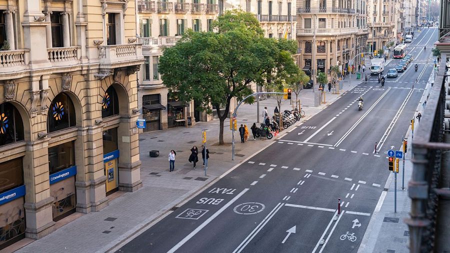 Configuració final de la circulació a la Via Laietana de Barcelona