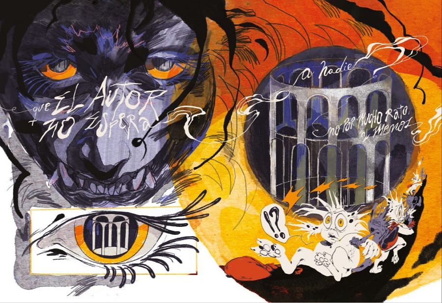 Imágenes de cómic: rostro amenazante con texto 