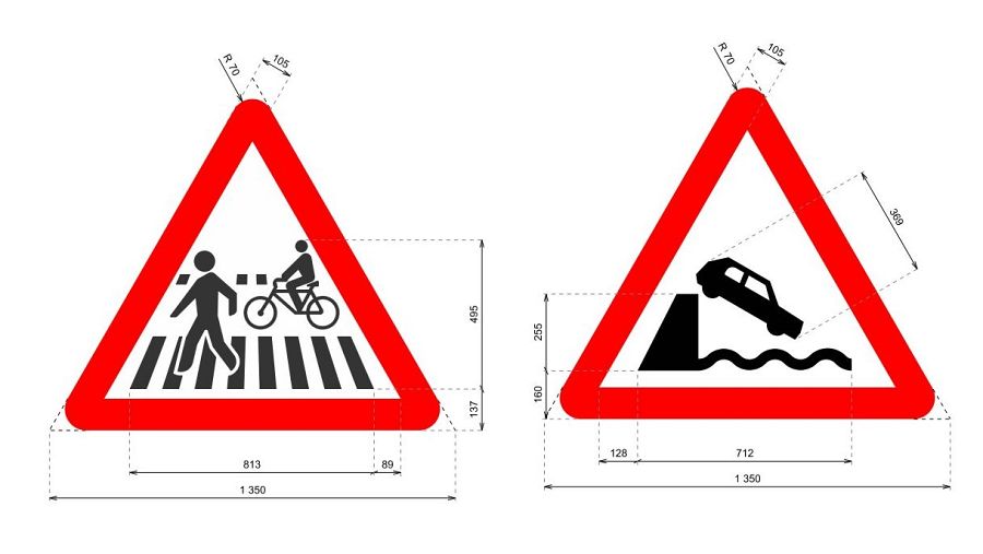 Señales de tráfico nuevas y renovadas del nuevo catálogo que entra en vigo el uno de julio