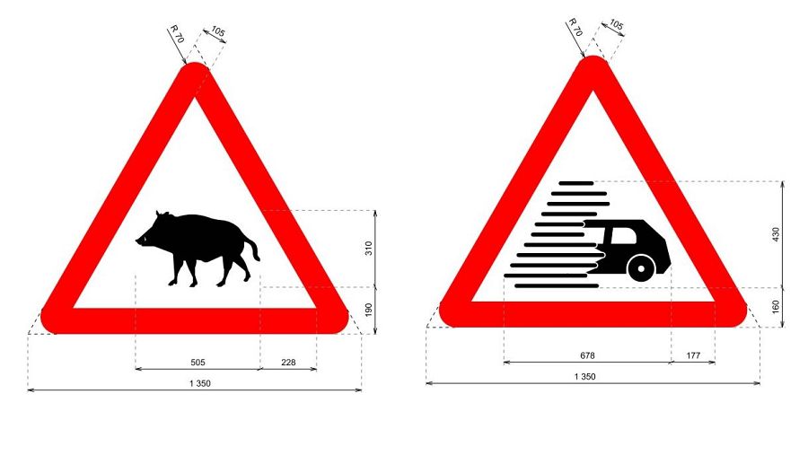 El peligro en la vía por presencia de jabalíes o por la baja visibilidad en la carretera son dos de las innovaciones del catálogo