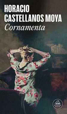 Portada de libro con mujer de espaldas, blusa verde y roja, pelo rubio, fondo oscuro y título 