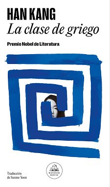 Portada de libro: diseño abstracto azul y blanco con rostro femenino en blanco y negro; título 