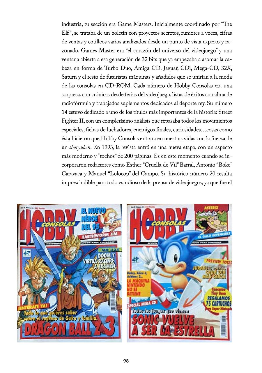 Imagen con dos portadas de Hobby Consolas: una con personajes de Dragon Ball Z (Goku, Trunks, Gohan) y otra con Sonic the Hedgehog anunciando su regreso.