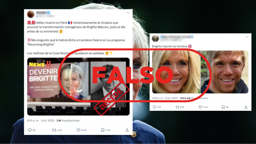 Sigue circulando la narrativa desinformativa que afirma que Brigitte Macron es una mujer trans