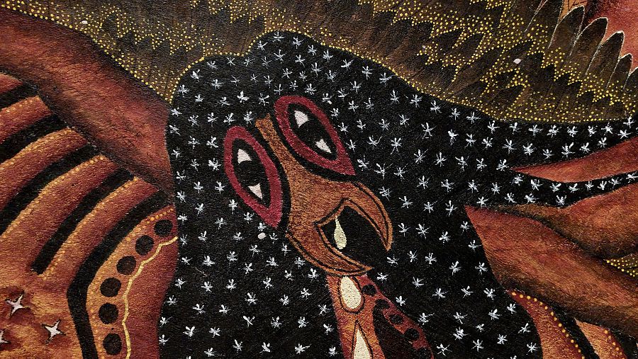Detalle de obra de Santiago Yahuarcani