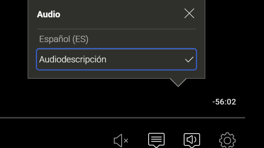 Cómo activar la audiodescripción desde el ordenador en RTVE Play