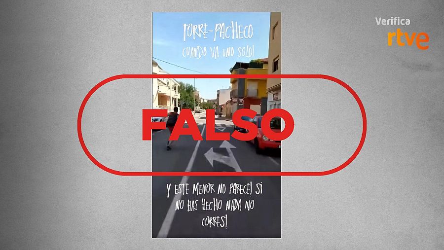 Este vídeo no muestra una persecución a un “migrante” en Torre Pacheco