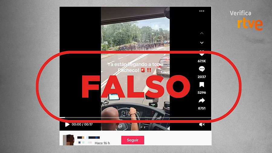 Video de TikTok que relaciona falsamente estas imágenes con Torre Pacheco