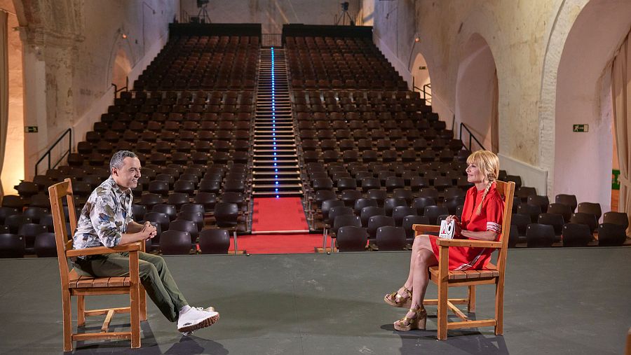 Ángel Ruiz y Cayetana Guillén Cuervo en el espacio AUREA