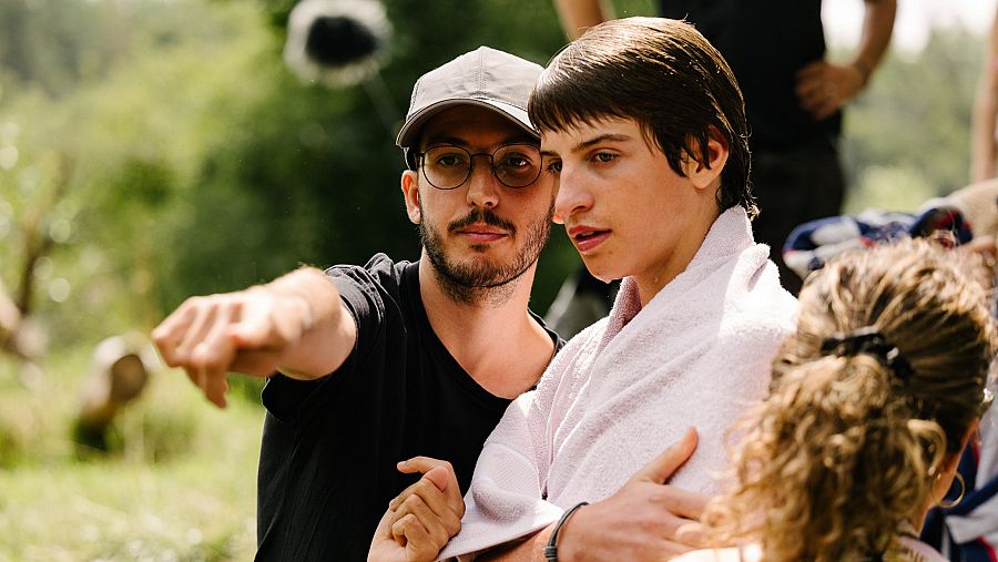 Imagen de rodaje de 'Strany riu'