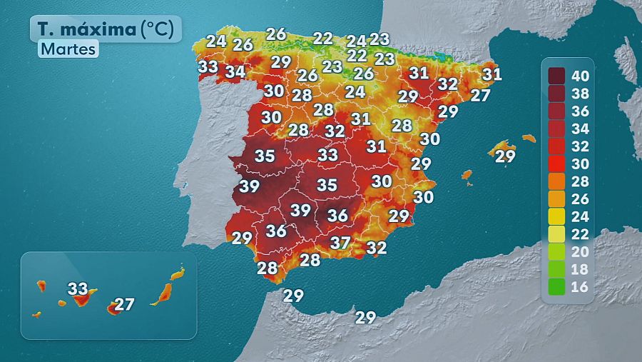 Temperaturas máximas