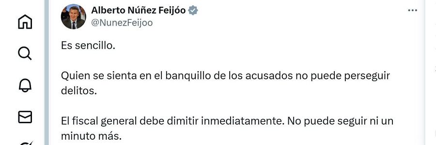Alberto Núñez Feijóo (PP) reacciona a la decisión del Supremo