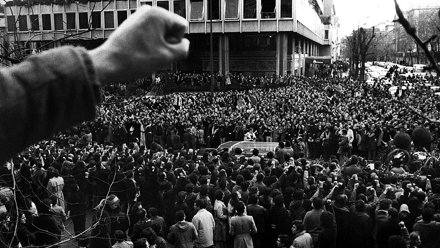 Imagen histórica del entierro de los Abogados de Atocha que puede admirarse en la exposición.