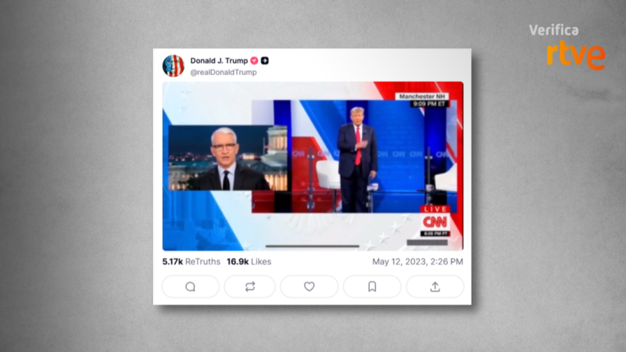 Vídeo deepfake del periodista de la CNN compartido por Donald Trump