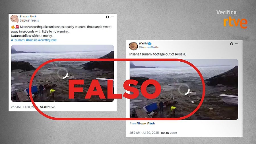 Mensajes que difunden un tsunami antiguo como si fuese actual en Rusia