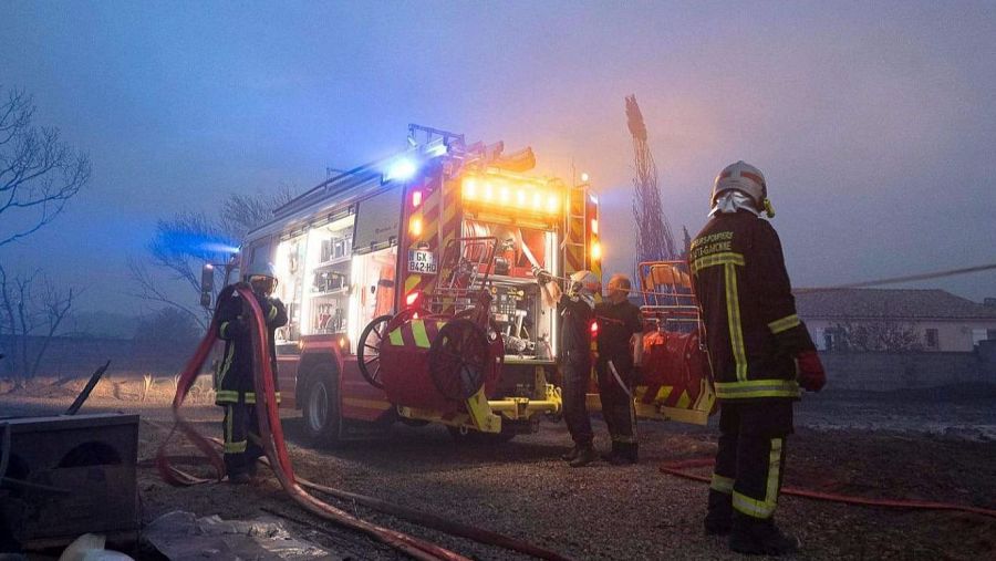 Incendio del macizo de Corbieres.