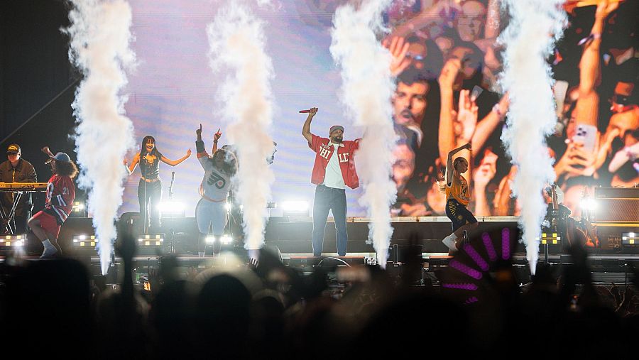 Will Smith, durante su actuación en el Dreambeach 2025 en El Toyo-Retamar