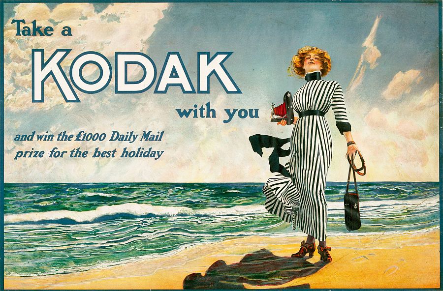 Publicidad de Kodak en el Reino Unido en 1910.