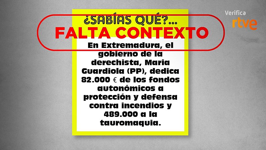 Publicación que difunde cifras descontextualizadas sobre inversiones del Gobierno extremeño