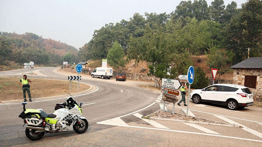 Control de la Guardia Civil para acceder a localidades de Sanabria
