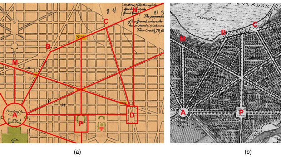 Washington se inspiró en Aranjuez para diseñar sus calles
