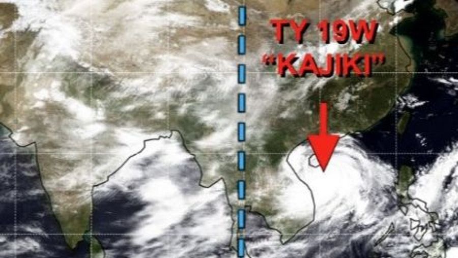 TIfón 'Kajiki' cerca de la costa de Vietnam
