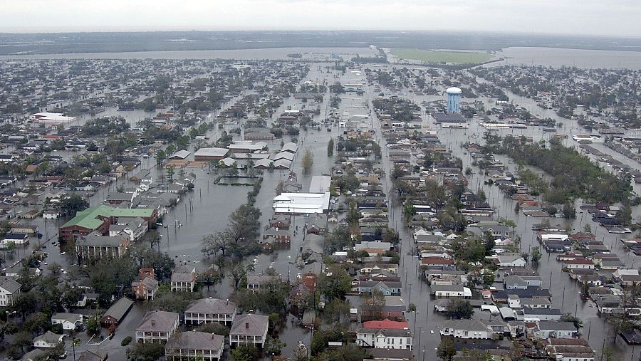 vista aérea Nueva Orleans el 29 de agosto