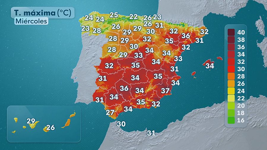 El tiempo 27 de agosto en España