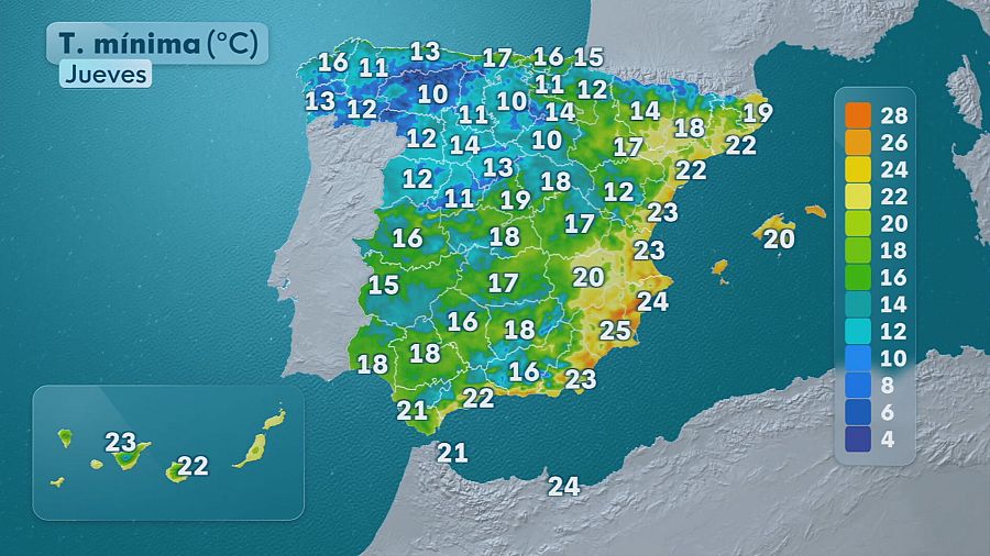 El tiempo hoy 28 de agosto en España