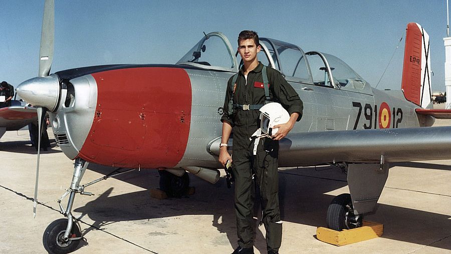 Felipe de Borbón, durante su etapa de formación en la Academia General del Aire de San Javier